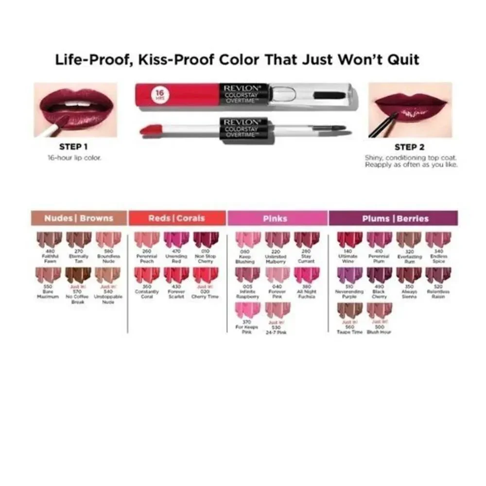 NWT In Box Revlon Colorstay 540 Unstoppable Nude Long Lasting Gloss Lipcolor